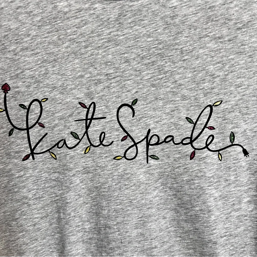 Kate Spade String Lights Logo Holiday Short Sleeve Tee